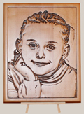 gravure portrait en bois